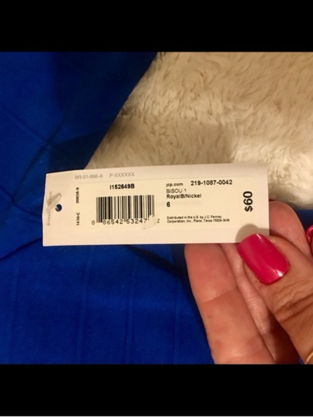 Bisou Bisou Royal Blue Square Neck Midi Dress - Picture 3 of 3